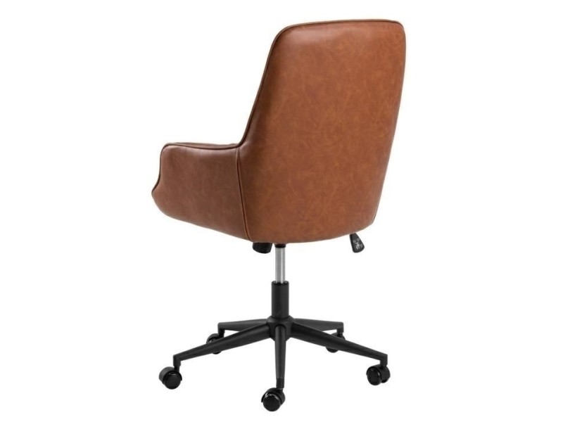 Fotel biurowy Erik brązowy PU - ACTONA